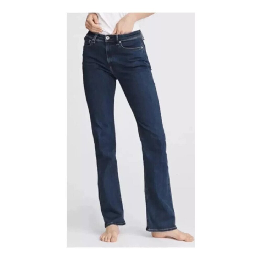 Rag & Bone High-Rise Boot Nina Marine Blue Jeans 29 $255